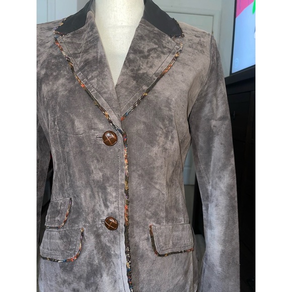 Women’s Brown Beautiful Tréo Jolie Suade Long Sleeve Jacket 🤎 - Picture 4 of 17